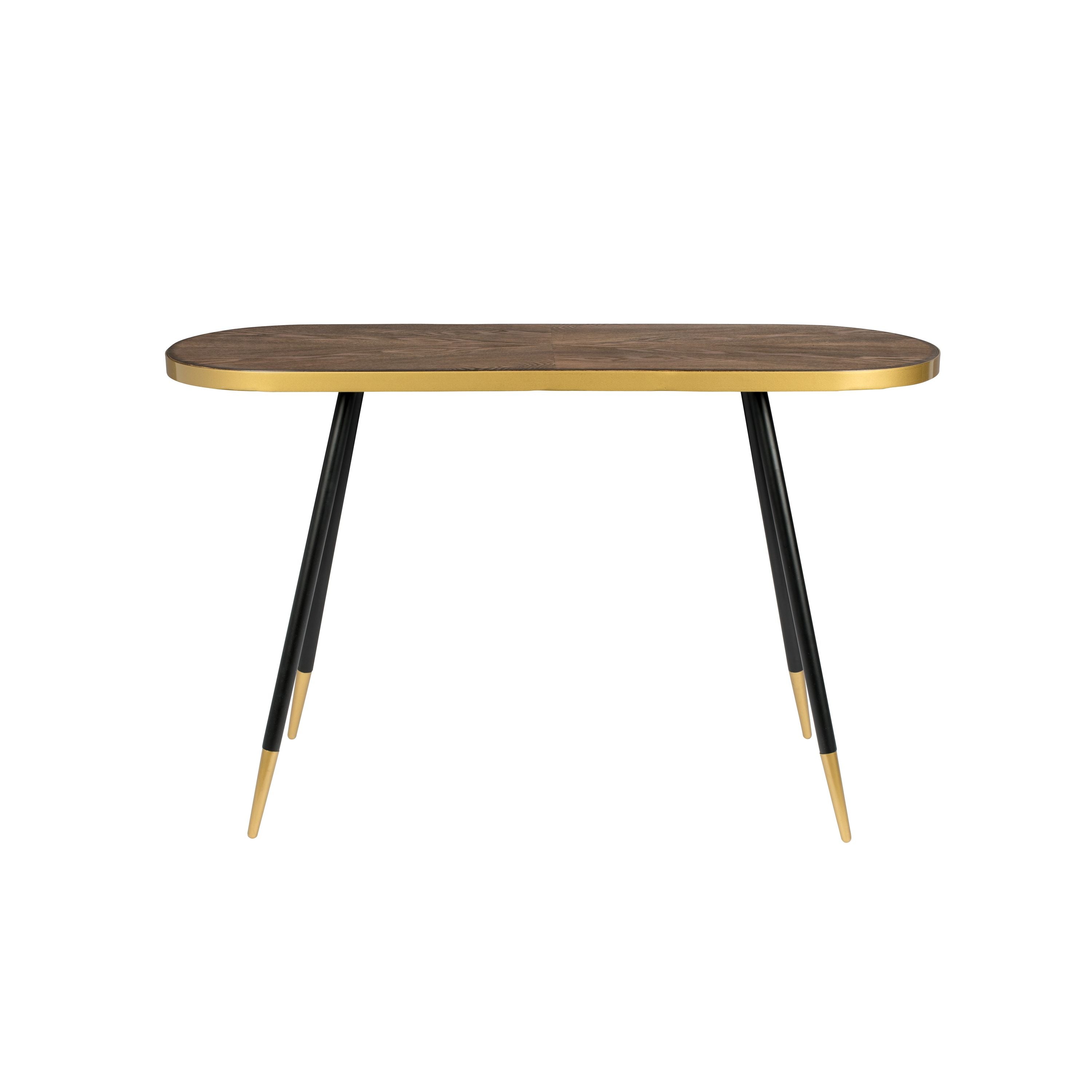 Housecraft Living Denise Consoletafel/ Wandtafel 121x91 cm Hout Bruin/ Goud
