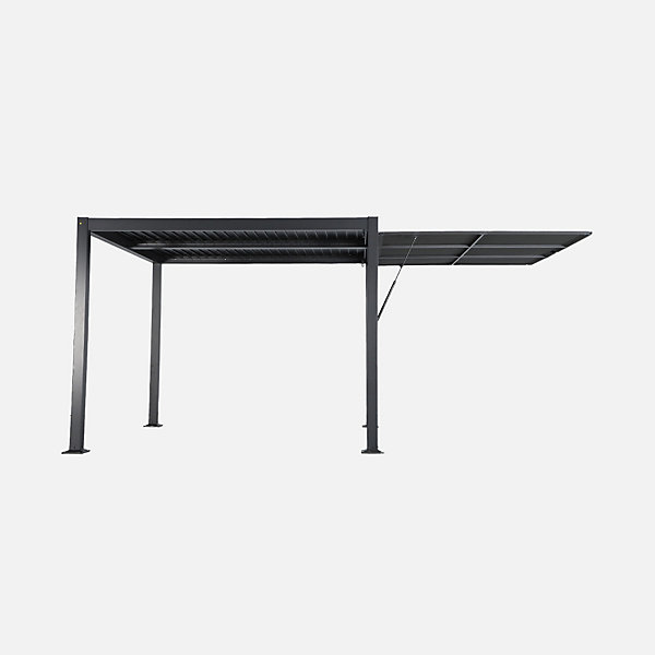 Auvent 3m aluminium et textilène pour pergola bioclimatique anthracite Palace