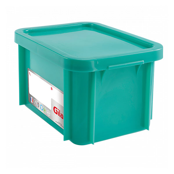 Bac HACCP 15 L rectangulaire   couvercle - vert