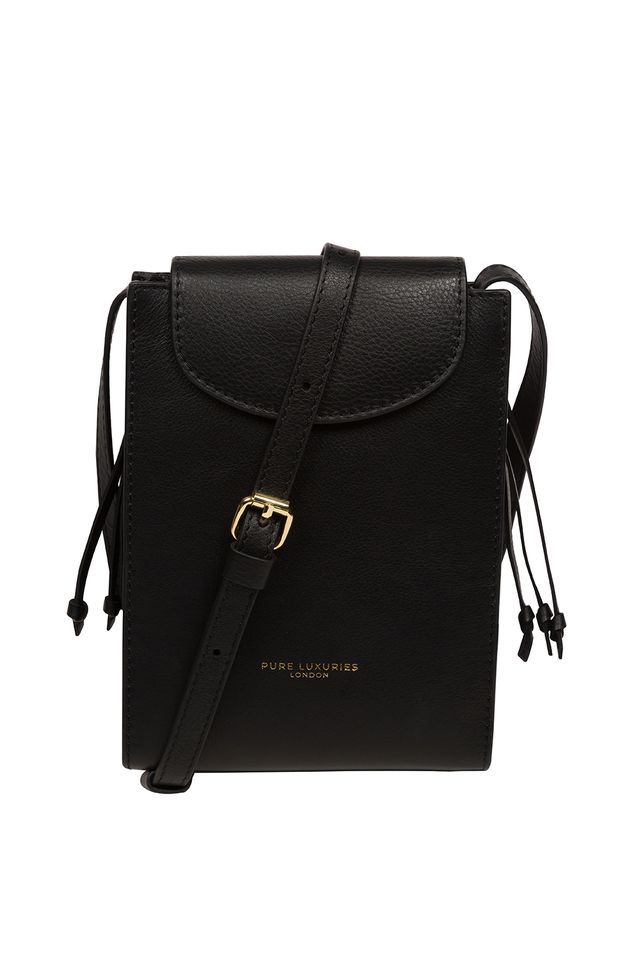 Pure Luxuries London Kiana' Nappa Leather Cross Body Phone Bag