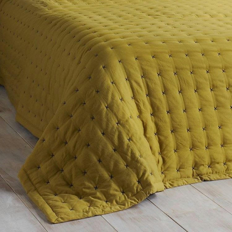 PALOMA - Dessus de lit polyester absinthe 250x260cm