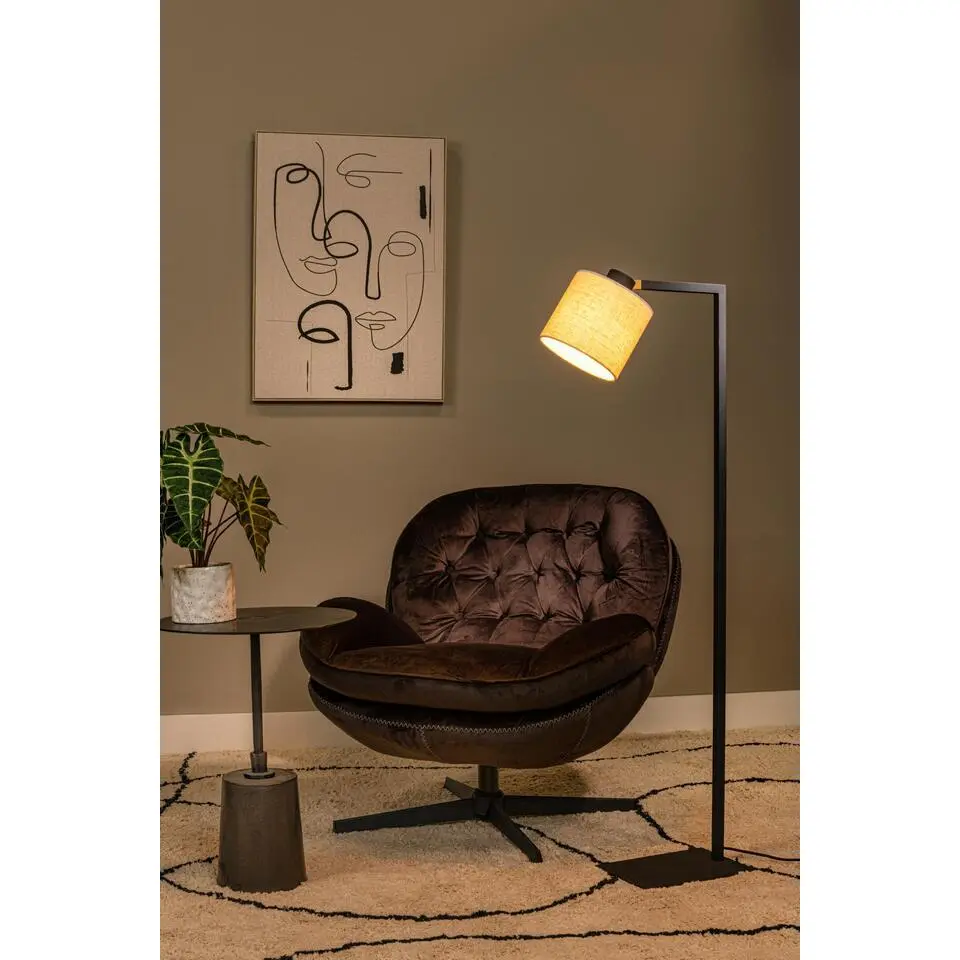 Lucide LESLEY Vloerlamp - Zwart