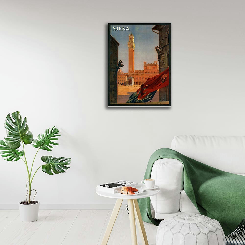 - Tableau affiche touristique vintage Siena 50x70cm