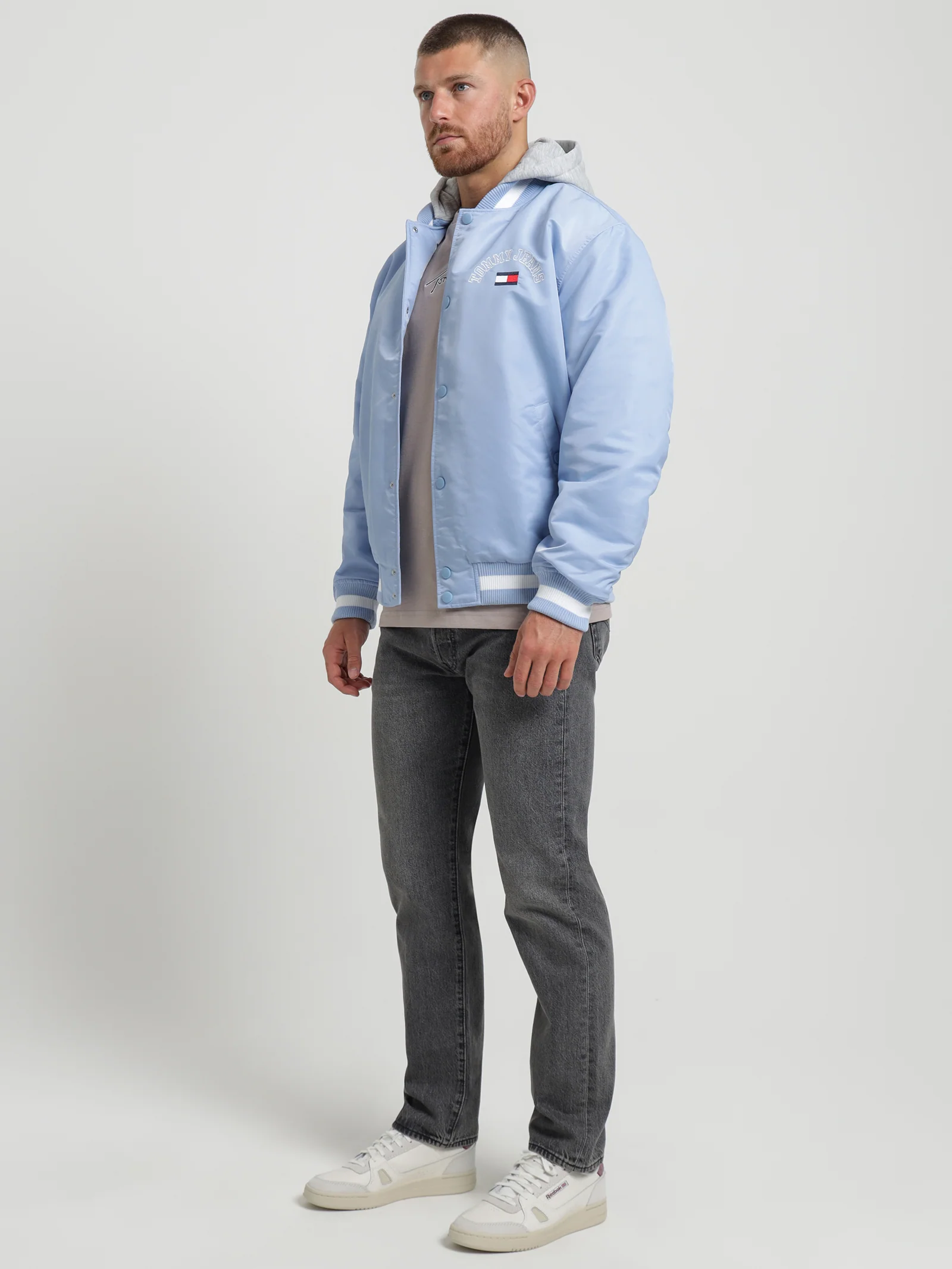 Graphic Satin Bomber Jacket