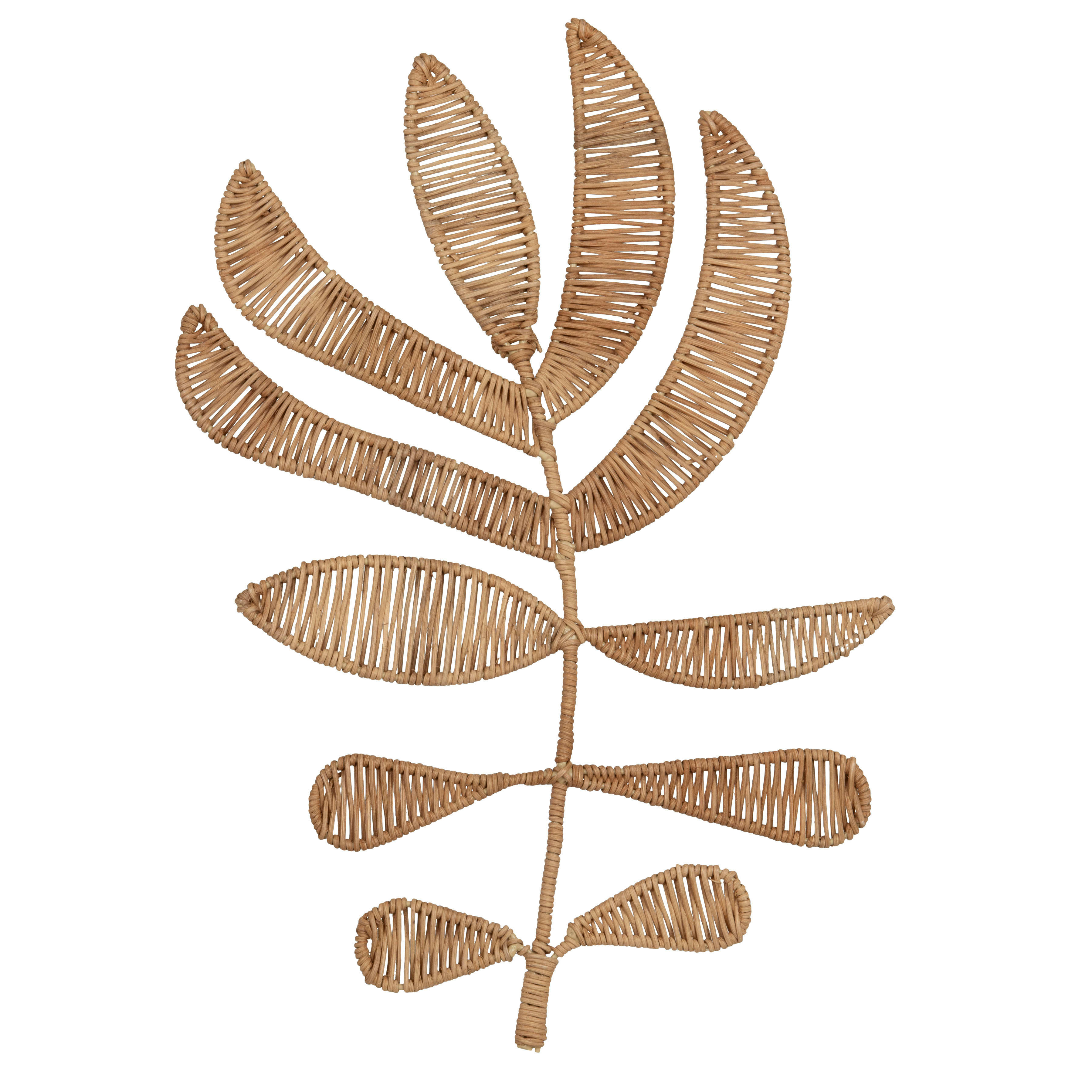 ISADORA - Déco murale branche en rotin tressé 28x46