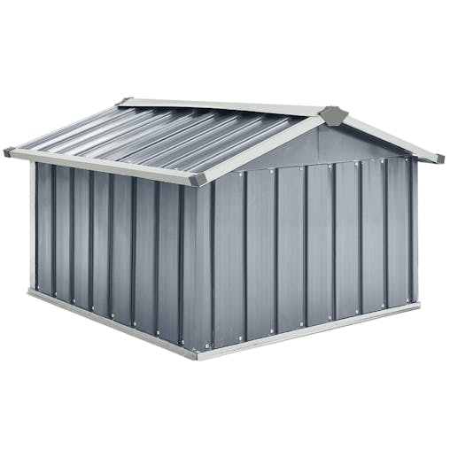 NNEVL Garden Robot Lawnmower Shed 92x97x63 cm Galvanised Steel Grey