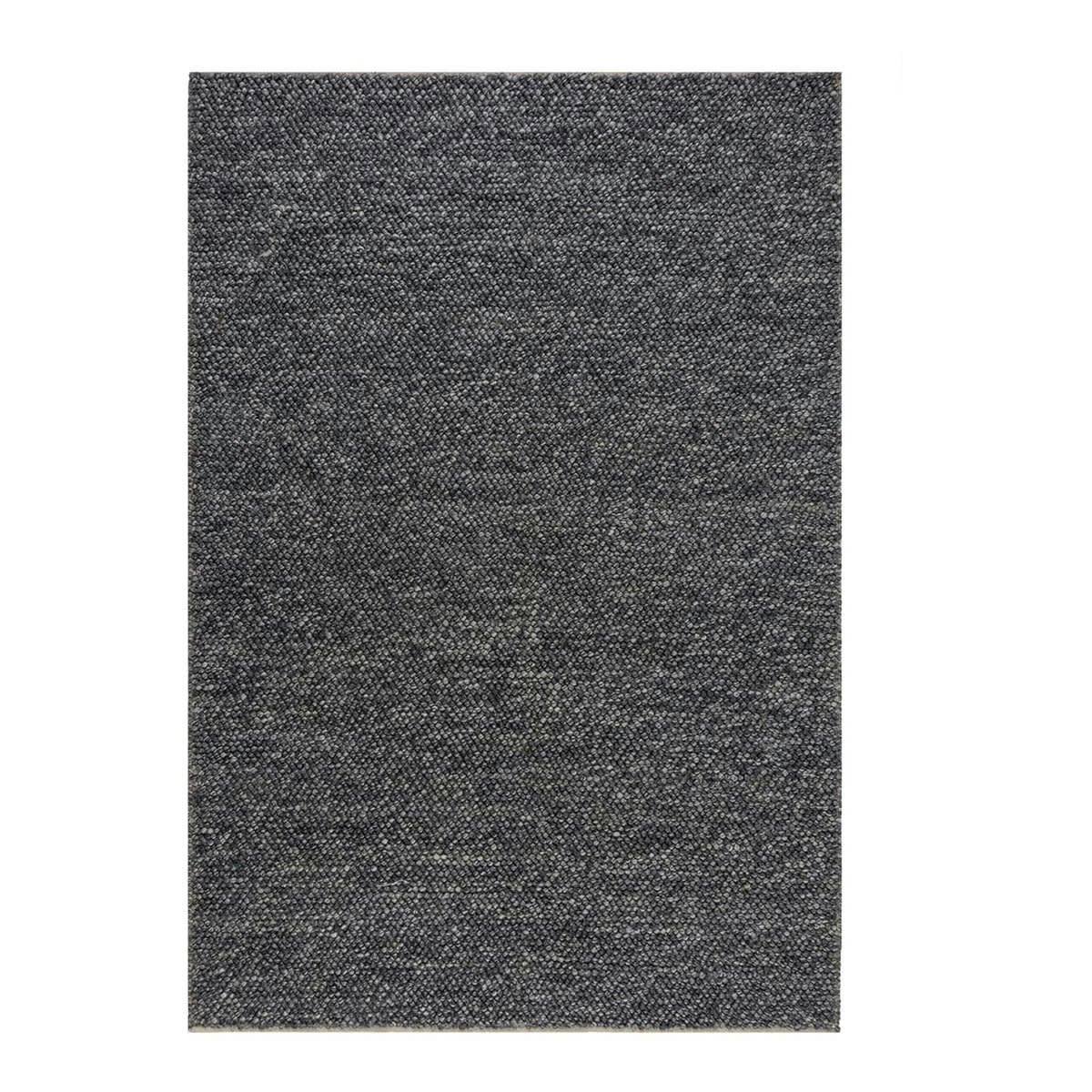MINERALS - Tapis uni  en laine anthracite 120x170