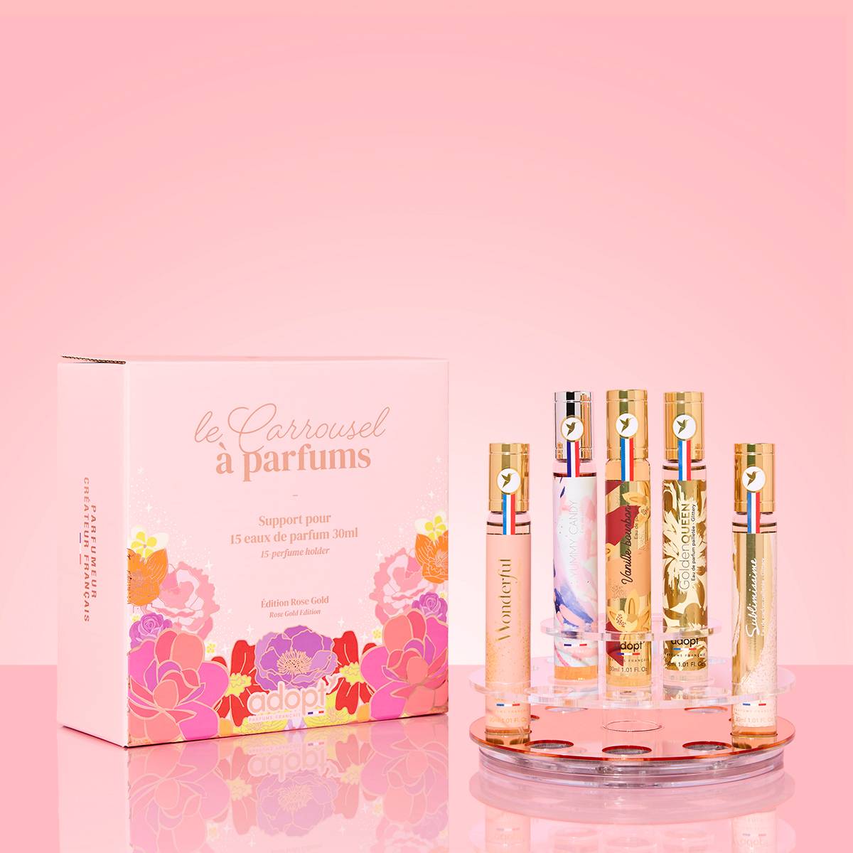 Carrousel GourmandPrésentoir 15 parfums et ses 5 eaux de parfums 30 ml