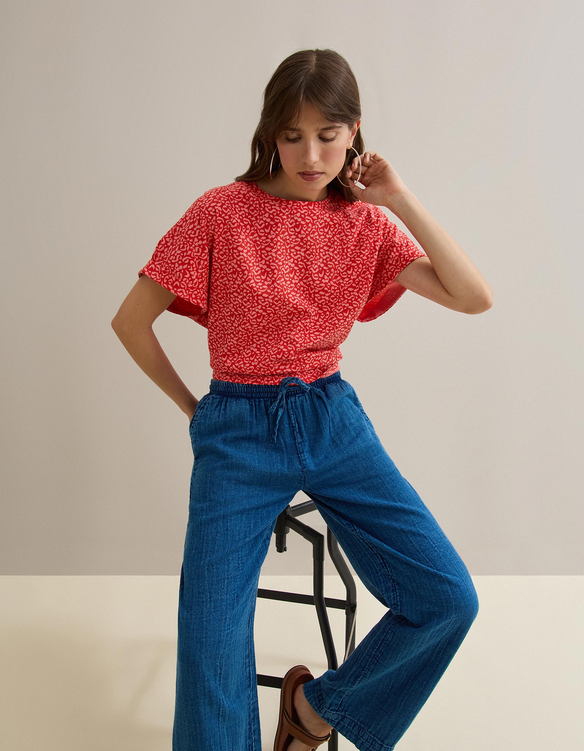 T-shirt Animal Print, Mulher, Vermelho