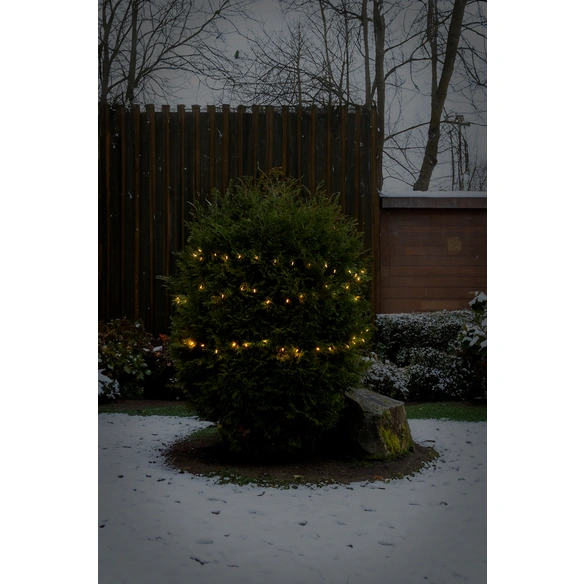 LED Mini-Lichterkette, 80 Leuchtmittel, Gesamtlänge 1235 cm, bernsteinfarben