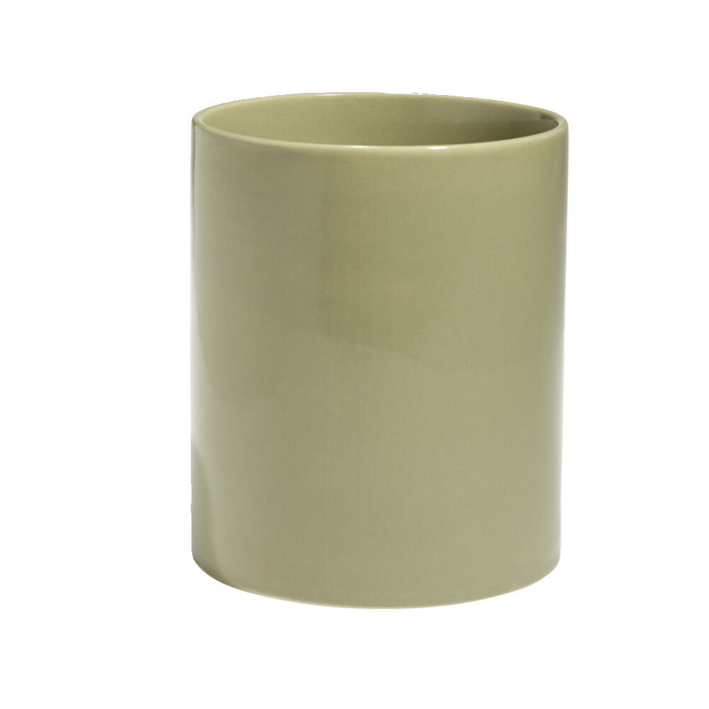 Pot de conservation 1,2L grès couvercle bambou Ø12xH14,5cm