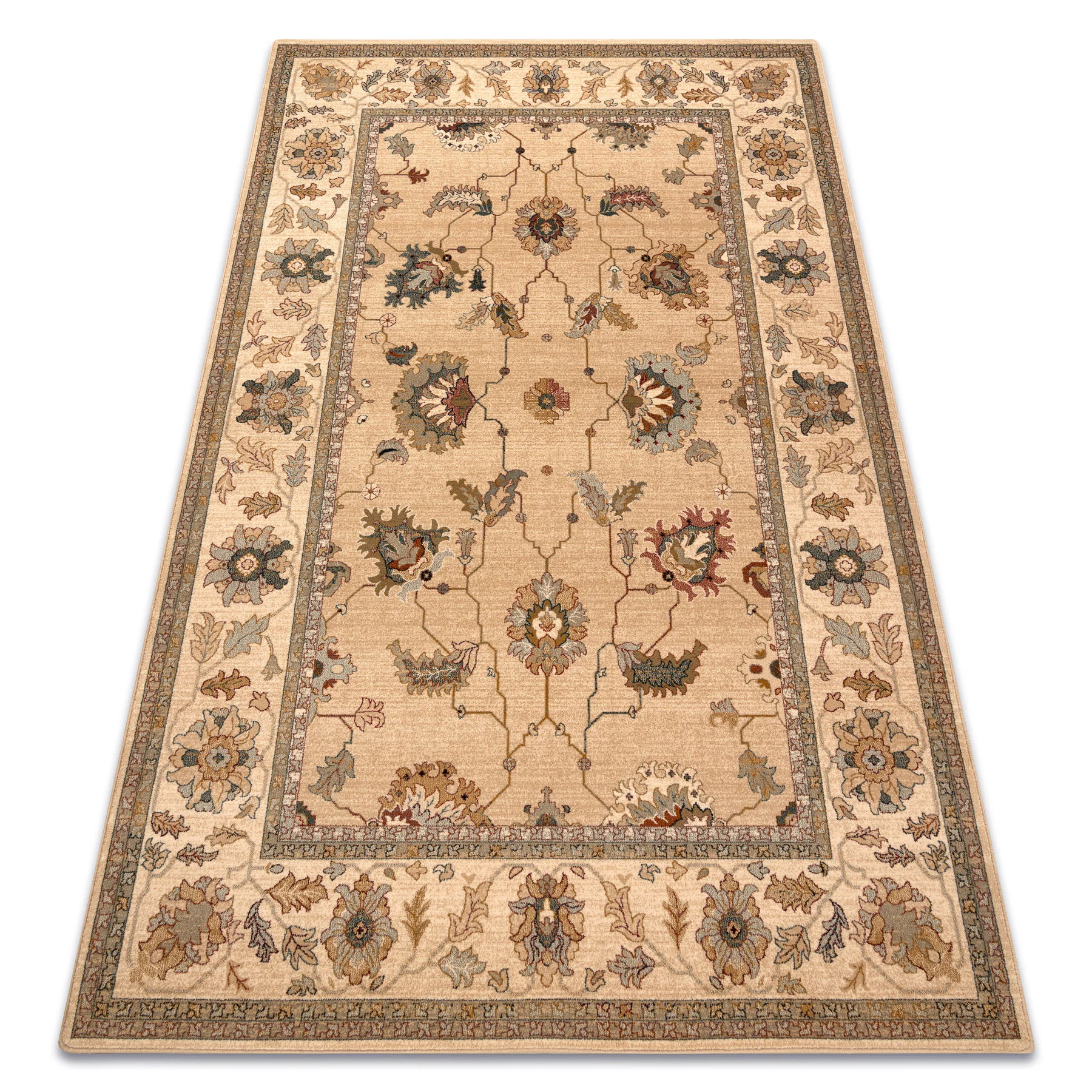 Dywan wełniany POLONIA Loare Ramka krem 170x235 cm