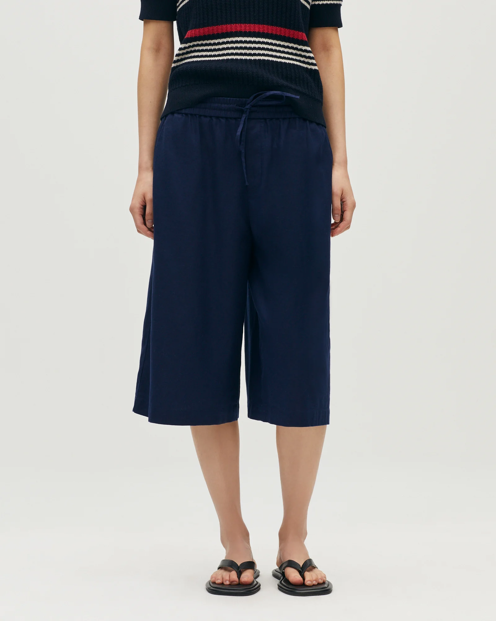 Bermuda en coton et lin