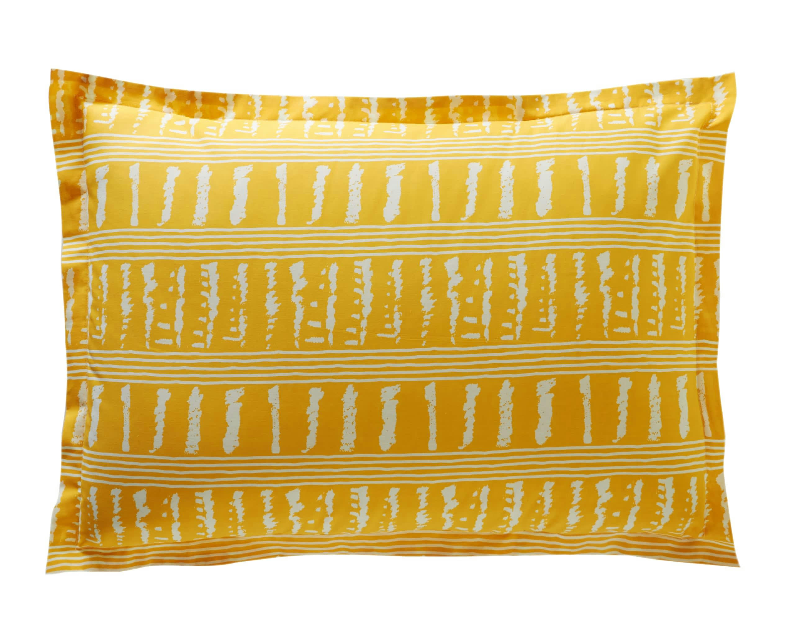 TERRE DE SOLEIL - Taie d'oreiller rectangulaire en coton jaune