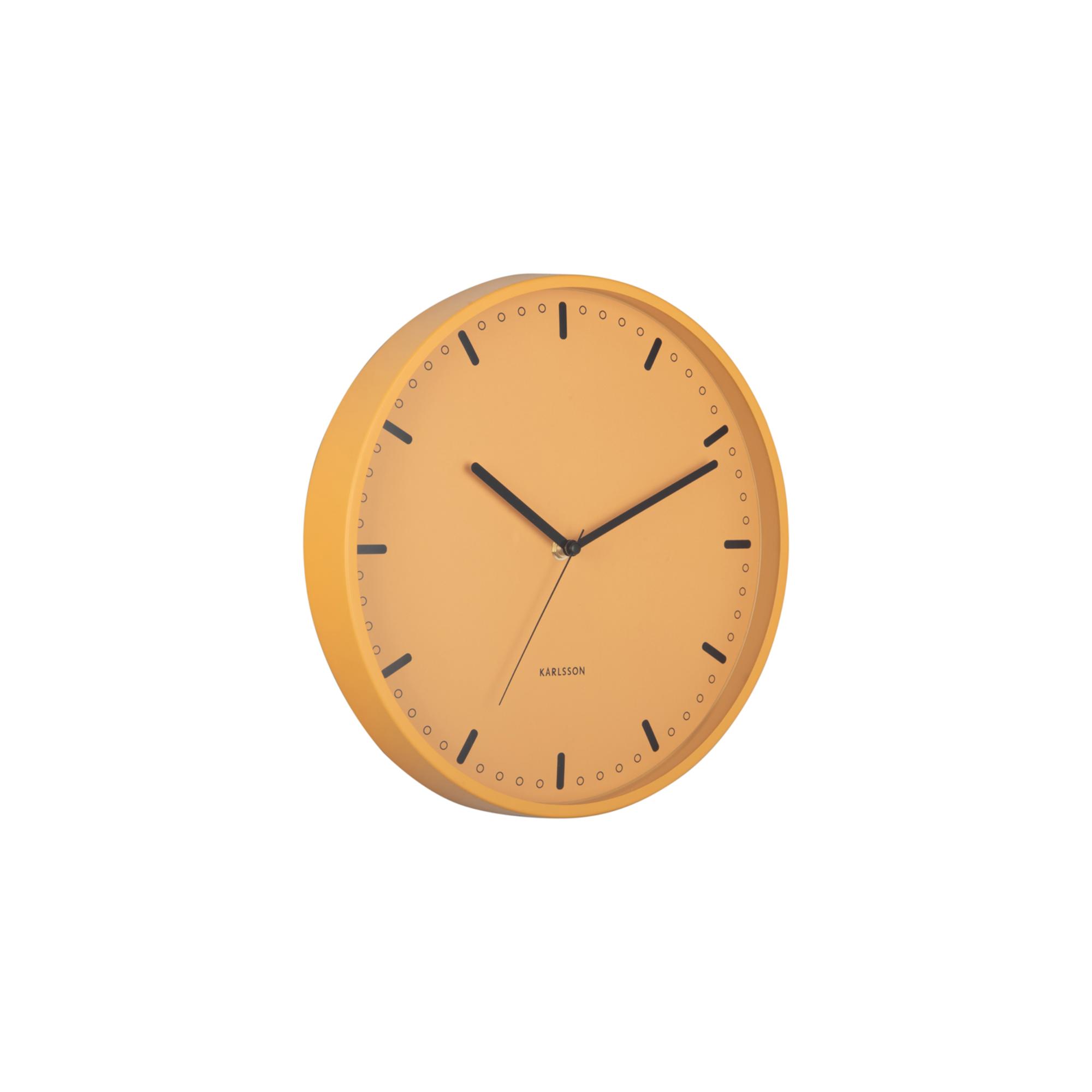 Karlsson wandklok Cool Retro - geel - Ø30cm