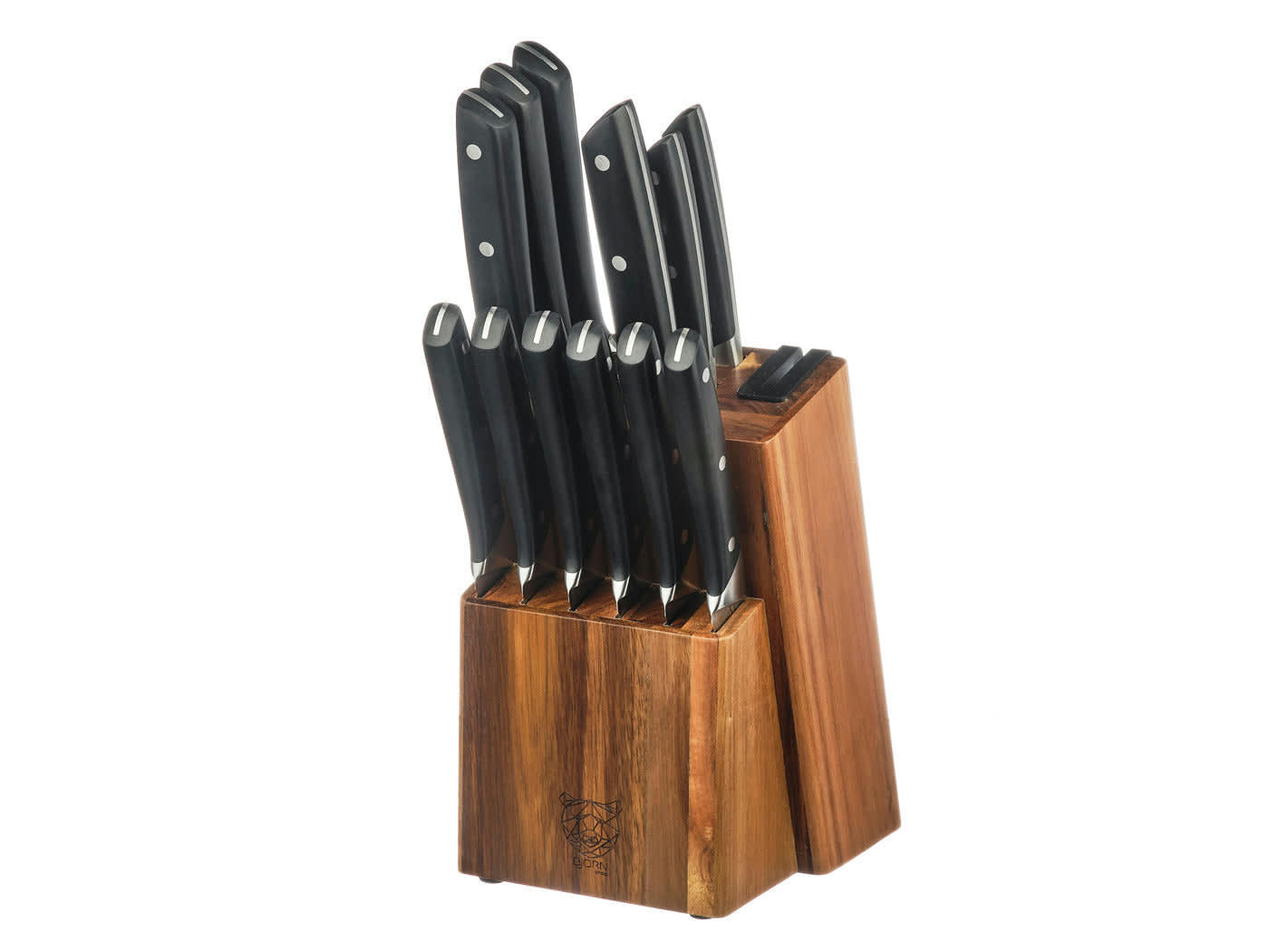 NUDE - Lot de 14 couteaux en inox noir