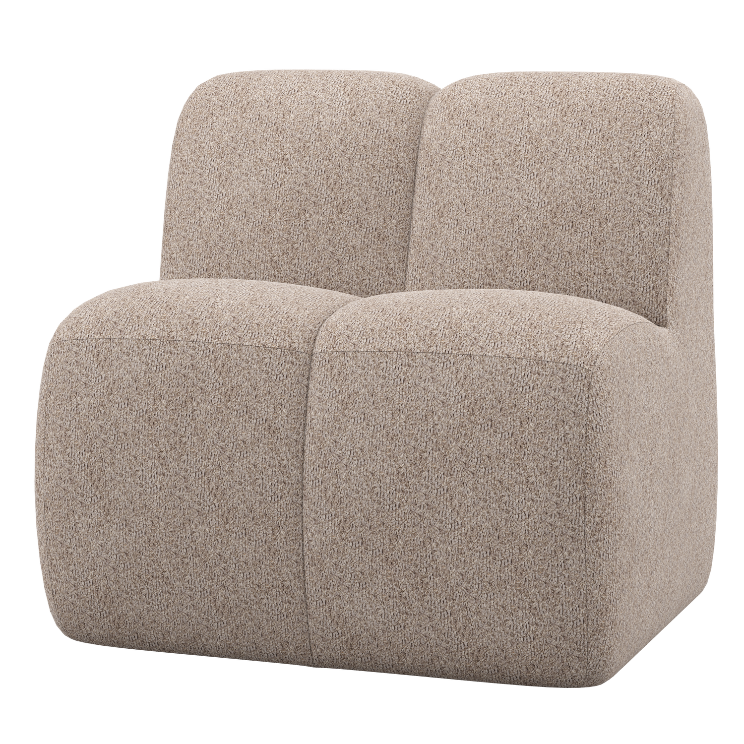 WOOOD eetbankje 84 cm met rugleuning Mojo - Wollig - Donkerzand