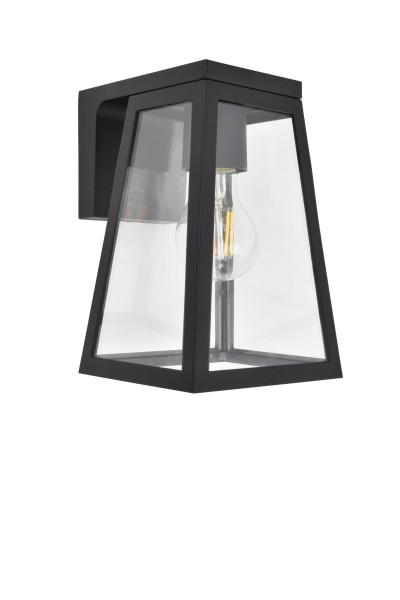 Lampa elewacyjna kinkiet zewnętrzny FIA SOLAR - CZUJNIK RUCHU czarny Lutec