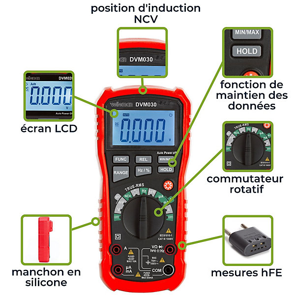 Multimètre numérique robuste VELLEMAN