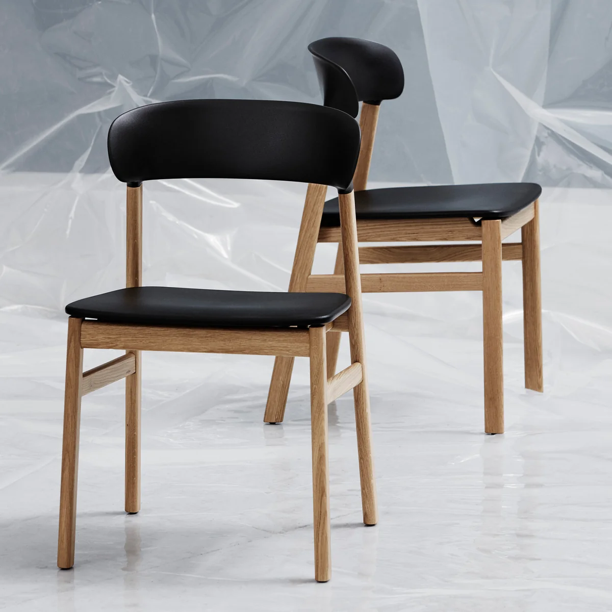 Normann Copenhagen - Herit Stuhl, Eiche / dusty grün
