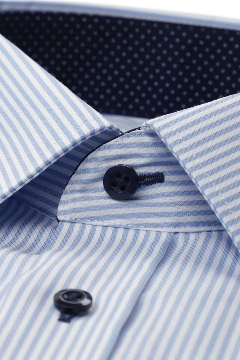 ETERNA Modern Fit Hemd hellblau, Gestreift