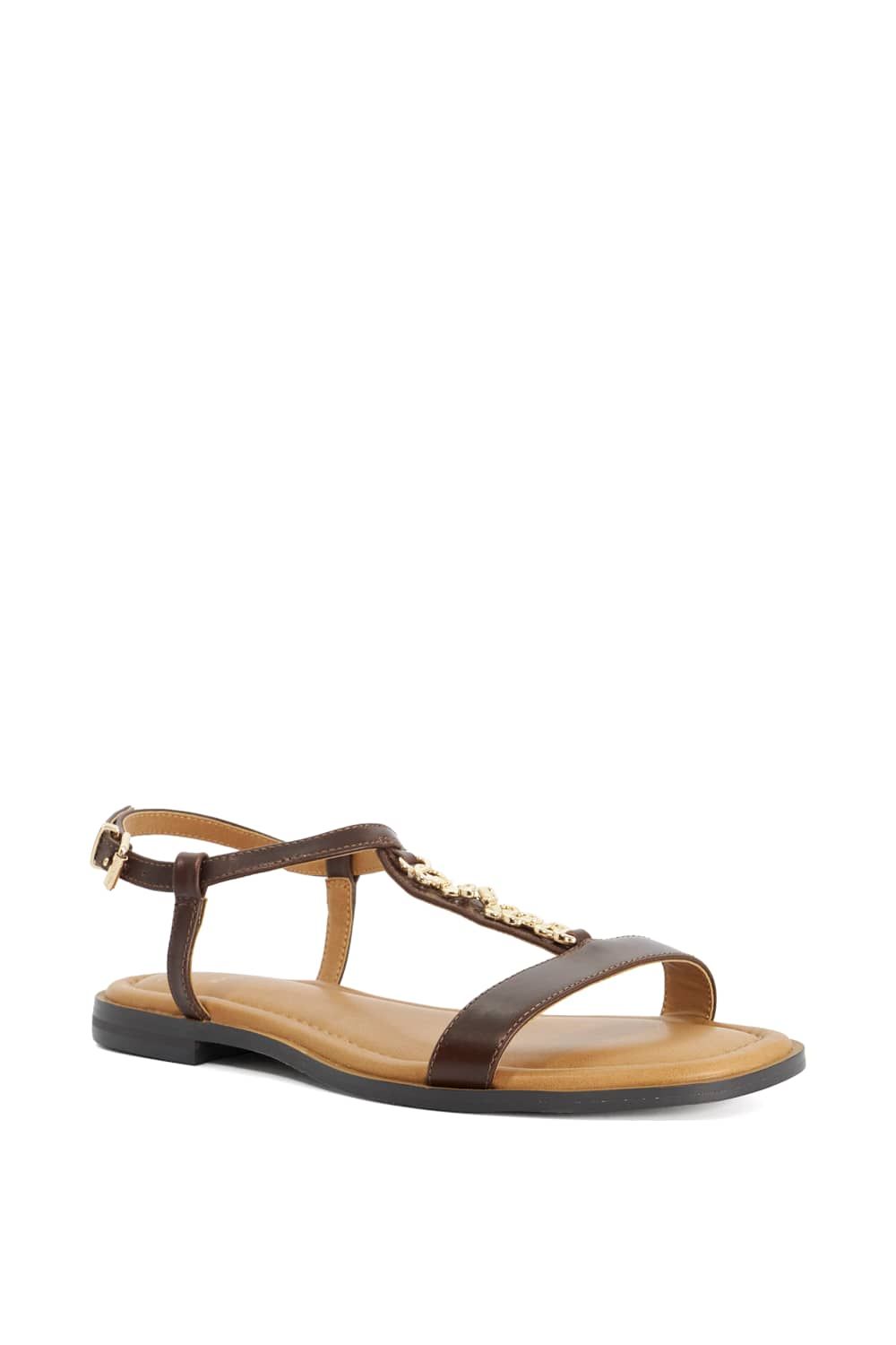 Dune London Wide Fit 'Lollipops' Leather Sandals