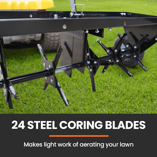 NNEMB Tow Behind Plug Lawn Aerator 1m (40) Wide-Universal Hitch for Ride on Mower-Garden Tractor