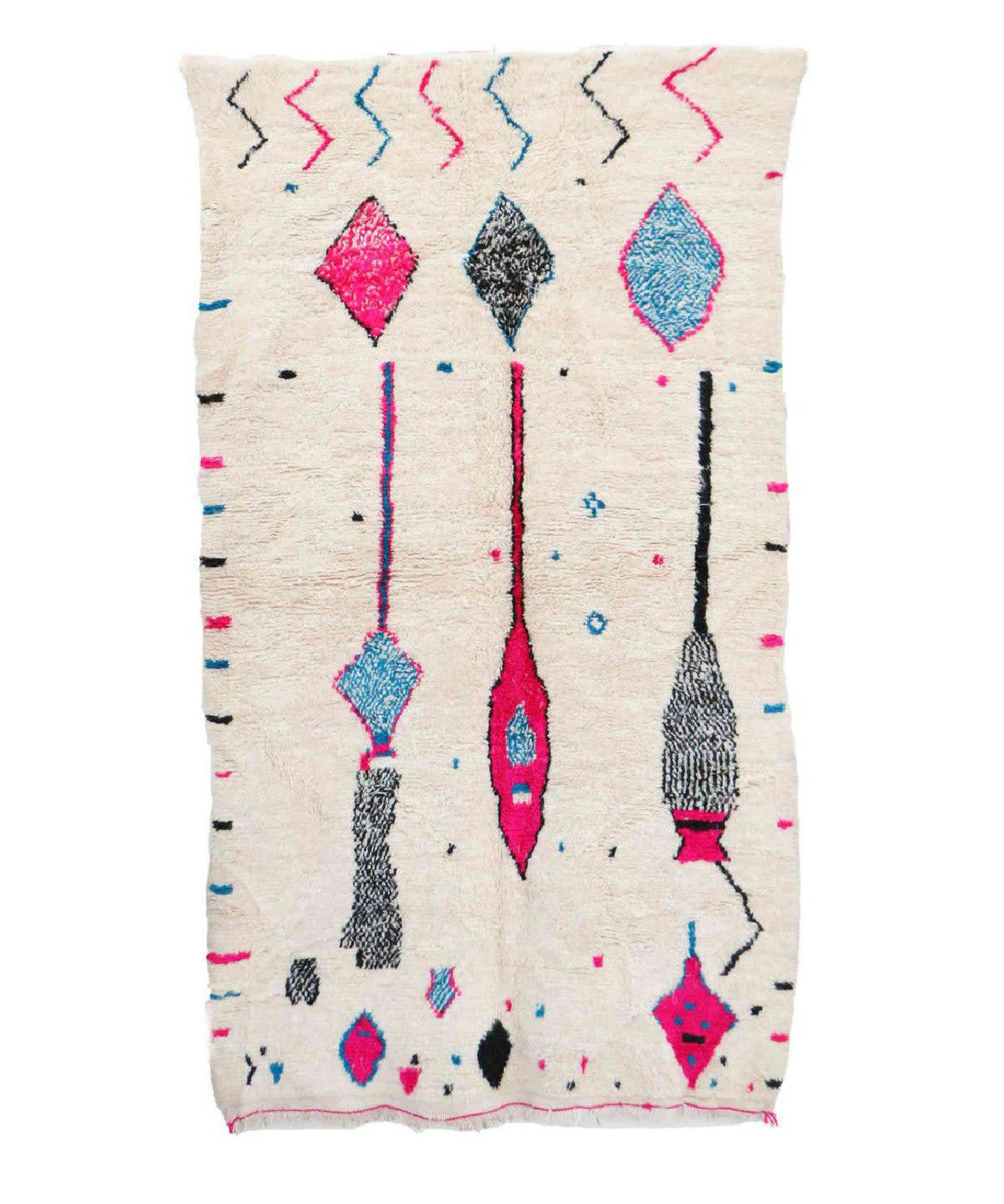 BERBERE - Tapis Berbere marocain pure laine 140x257