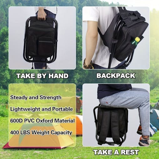 NNETM Portable Fishing Backpack Chair for Outdoor Adventures