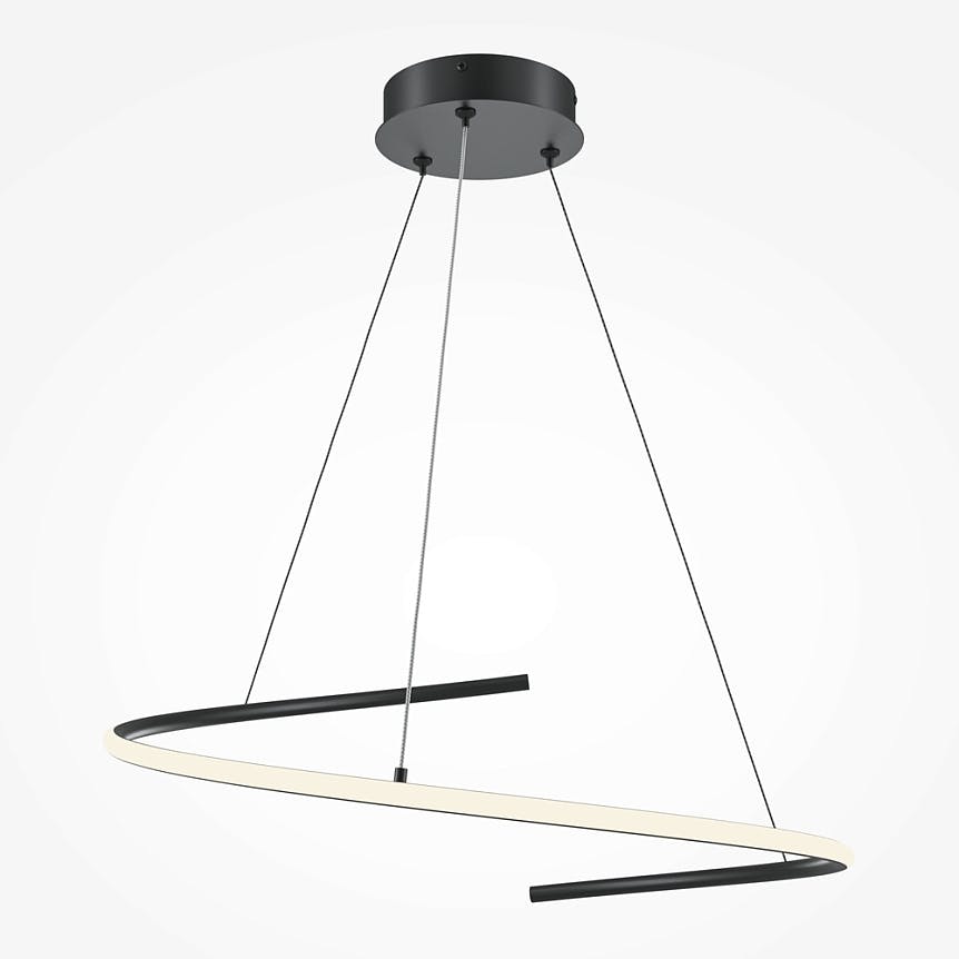 Suspension LED design - ruban noir style minimaliste AVA