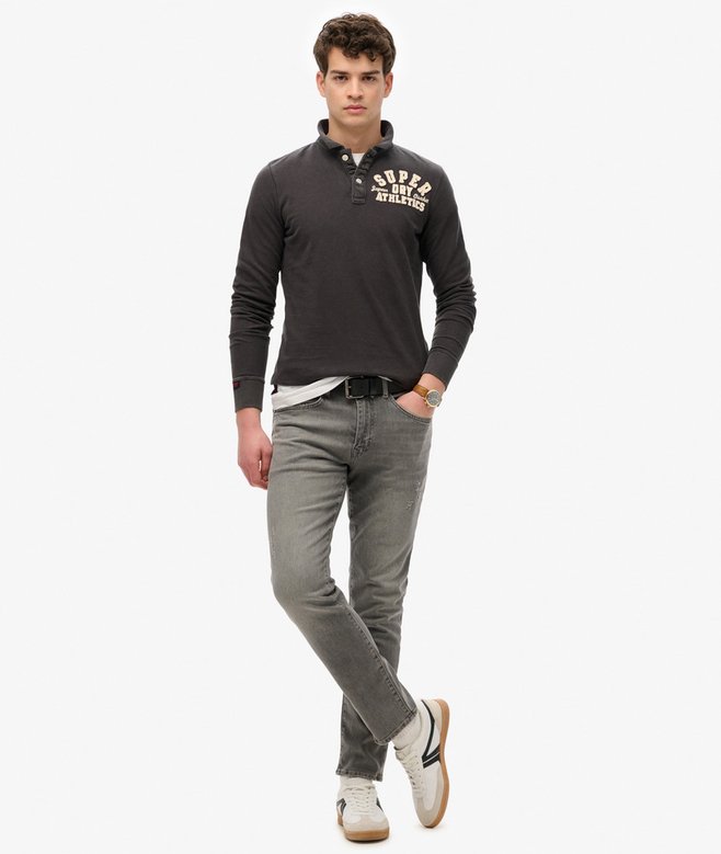 Vintage Athletic Long Sleeve Polo Shirt