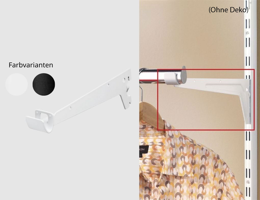 Träger für Kleiderstange 25 cm