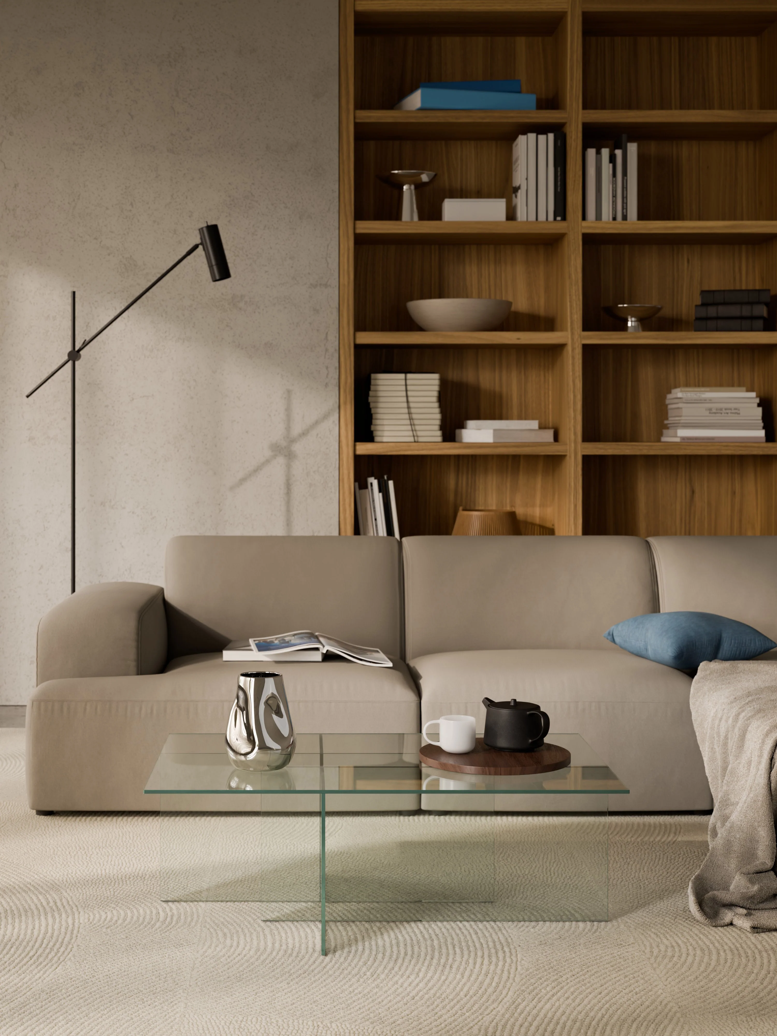 Glas-Couchtisch Anouk, B 102 cm