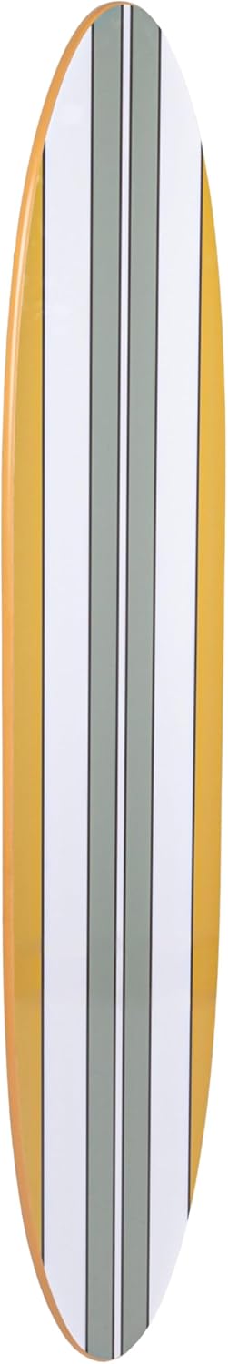 Creative Co-Op65.5 Inches Reclaimed Wood Striped Surfboard Wall Décor, Multicolor