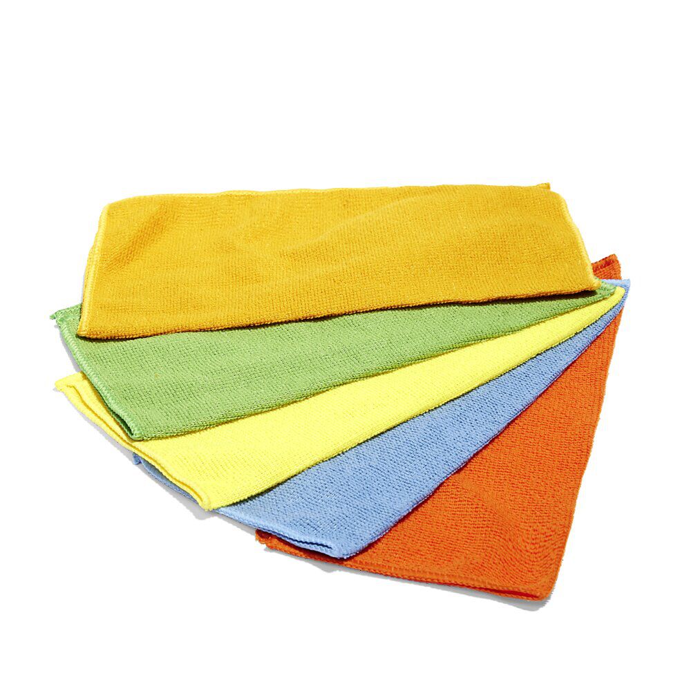 Lot de 5 chiffons microfibre 30x30cm polyester