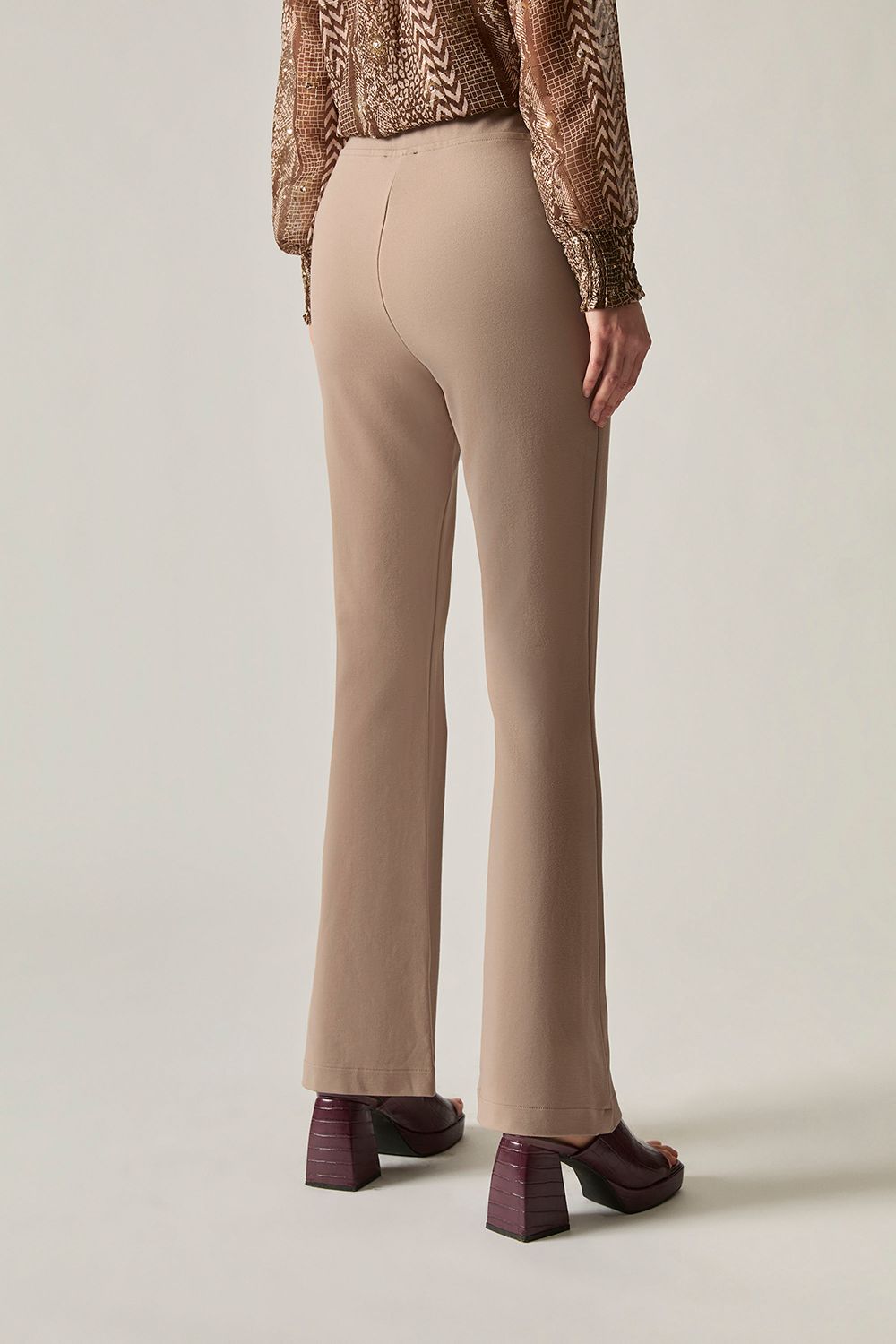James Lakeland Taupe Bootleg Trousers