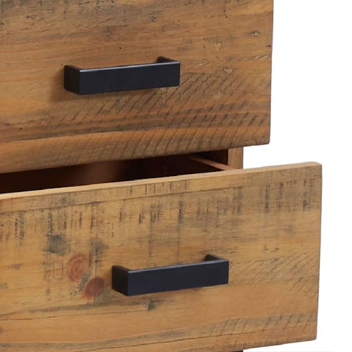 NNEVL Bedside Cabinet Brown 36x30x45 cm Solid Recycled Pinewood