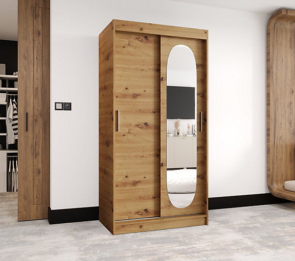 Armoire ROYAL à portes coulissantes H. 200 x L. 100 x P. 62, 2 portes
