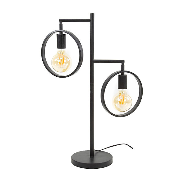 Lampe à poser en métal sur pied avec anneaux GRAN