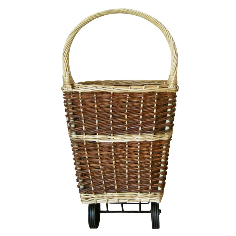 Porte-bûches demi lune sur roulettes