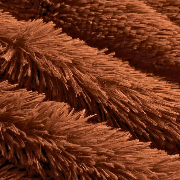 - Pouf Géant Fausse Fourrure Chocolat 120 cm