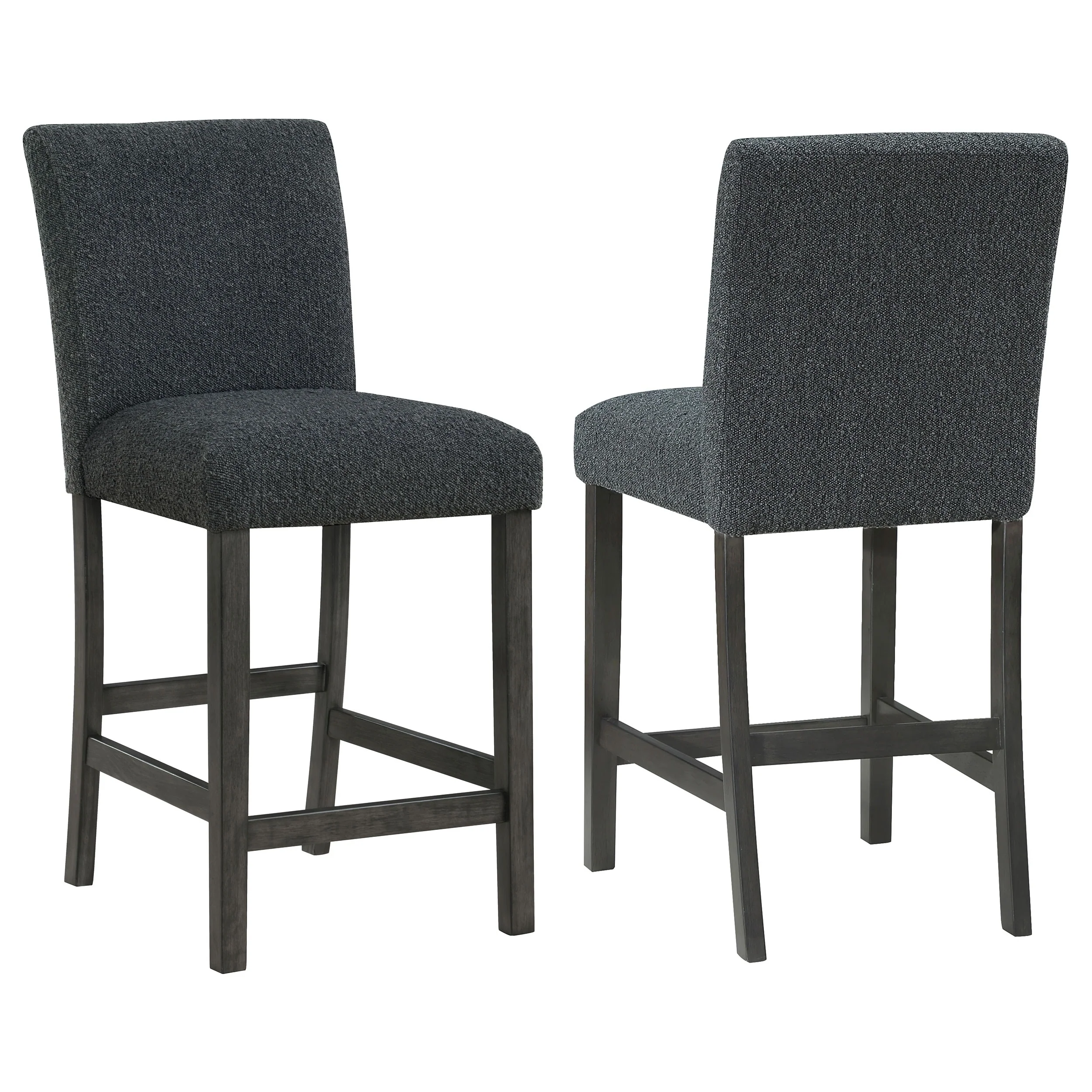 Alba Boucle Upholstered Counter Height Stools (Set of 2)