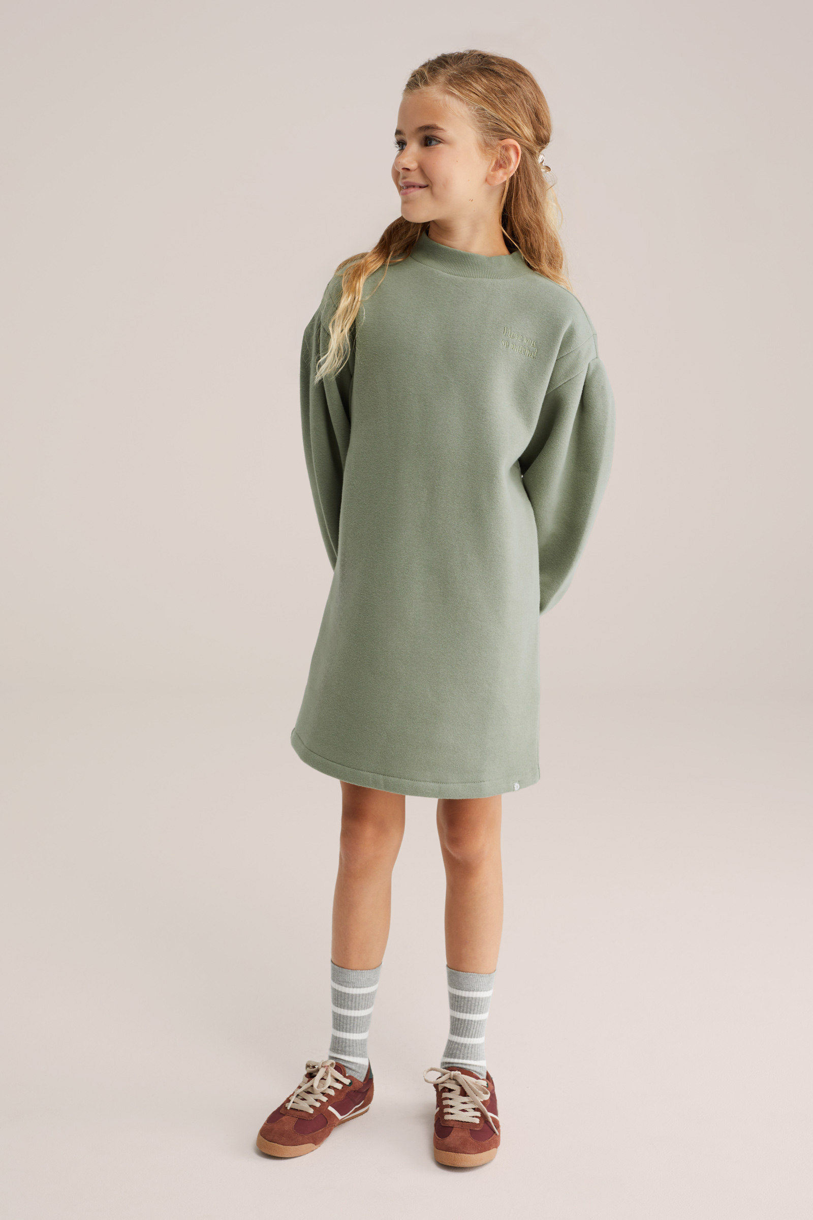 Meisjes sweatjurk met embroidery