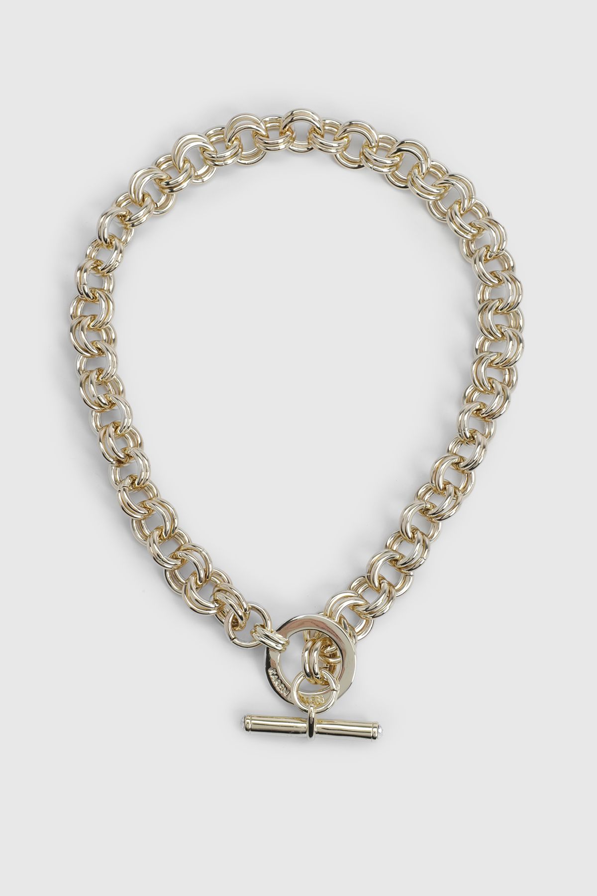 KarenMillen Crystal Bar & Hoop Chain Necklace