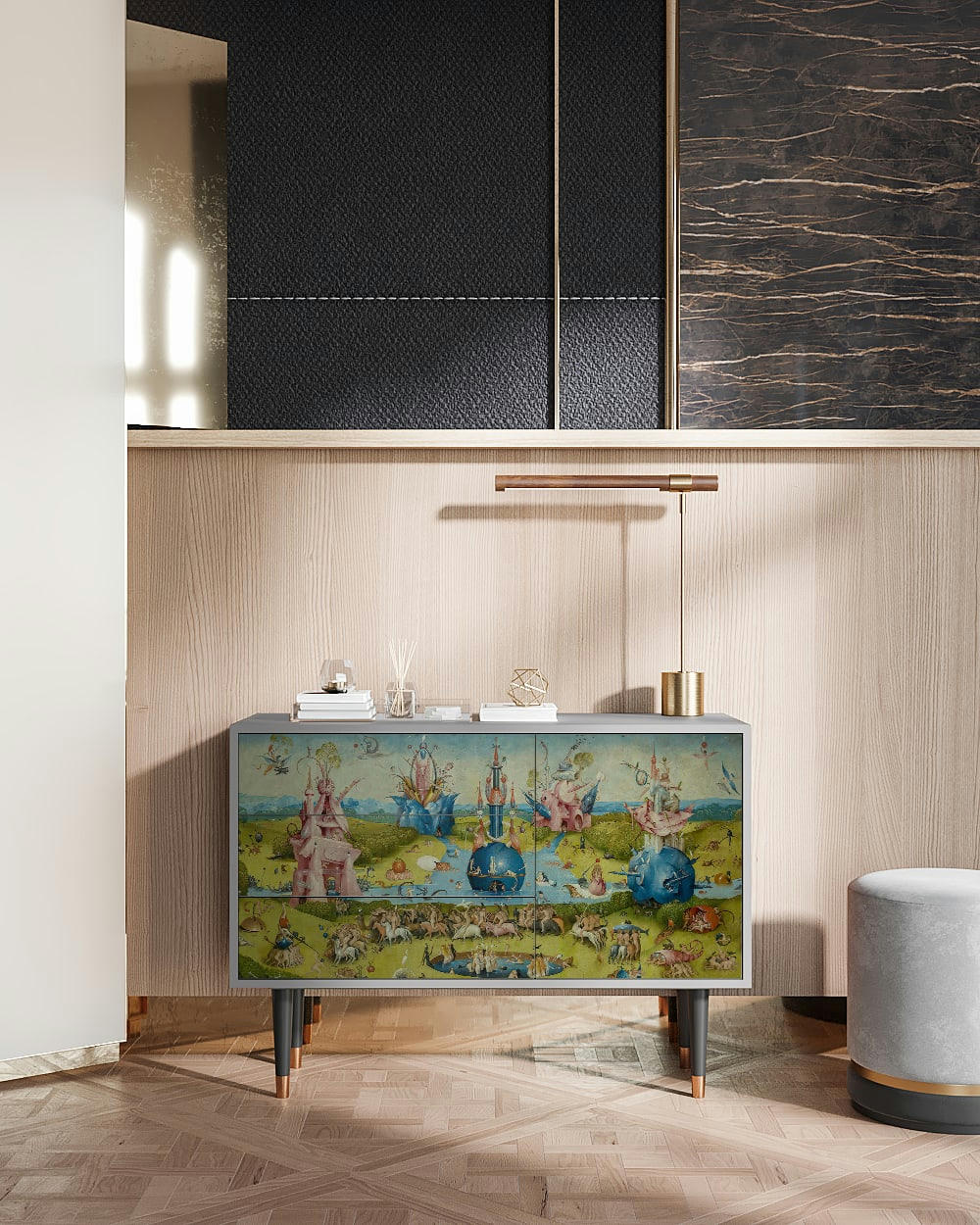 THE GARDEN BY HIERONYMUS BOSCH - Buffet  multicolore 3 tiroirs et 1 porte L 115 cm