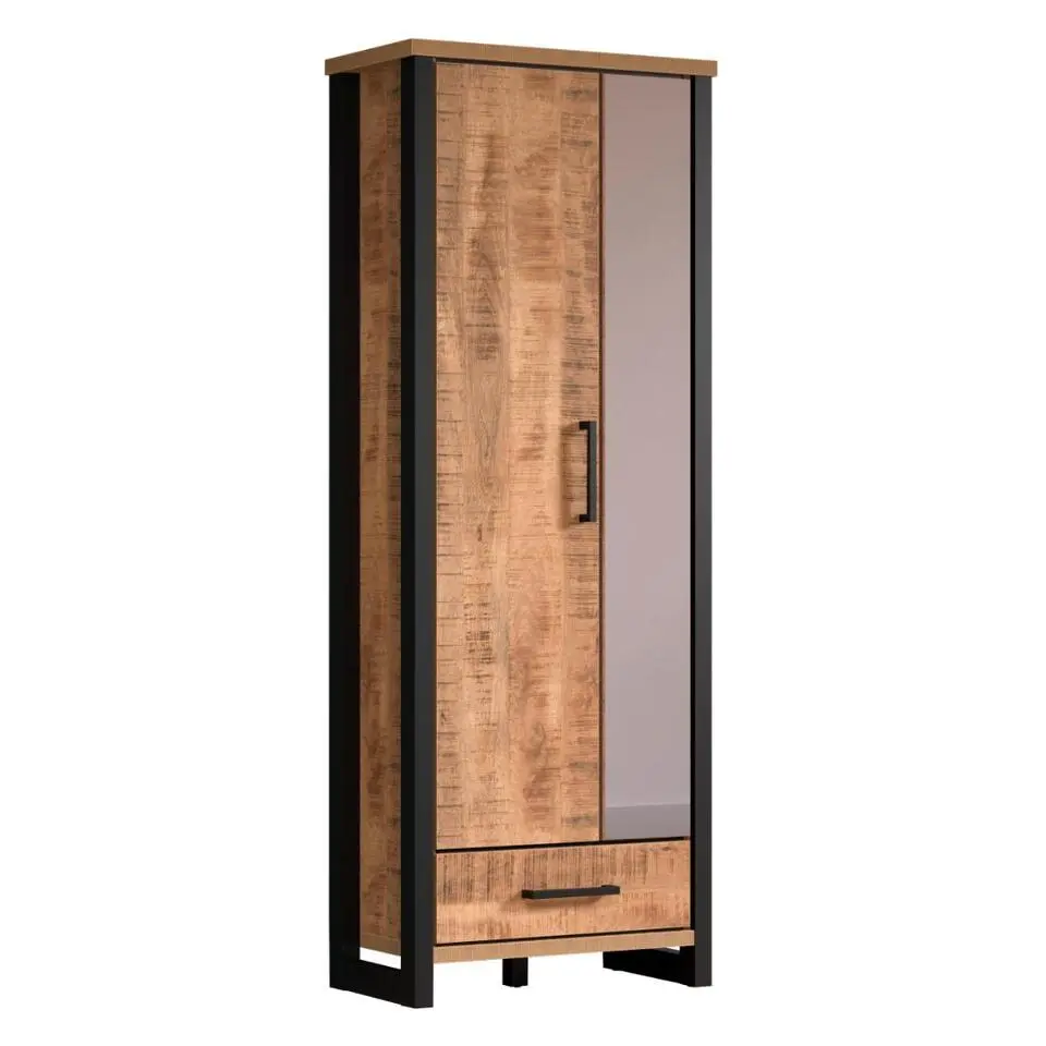 Hioshop Enna kledingkast 2 deuren- 1 lade mango decor