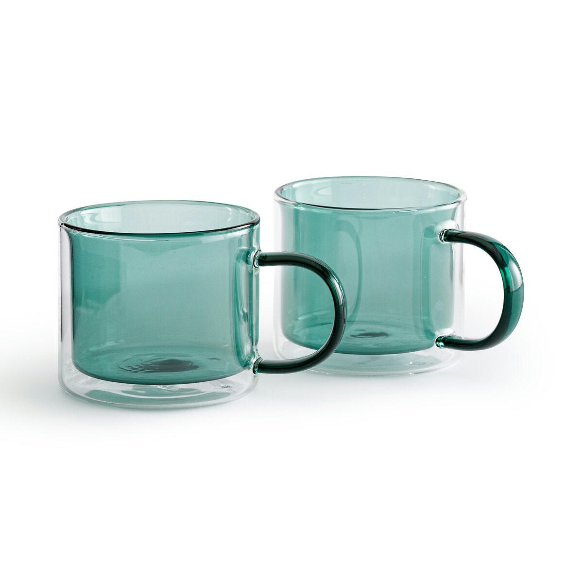 Lot de 2 mugs, verre double paroi coloré, Horma