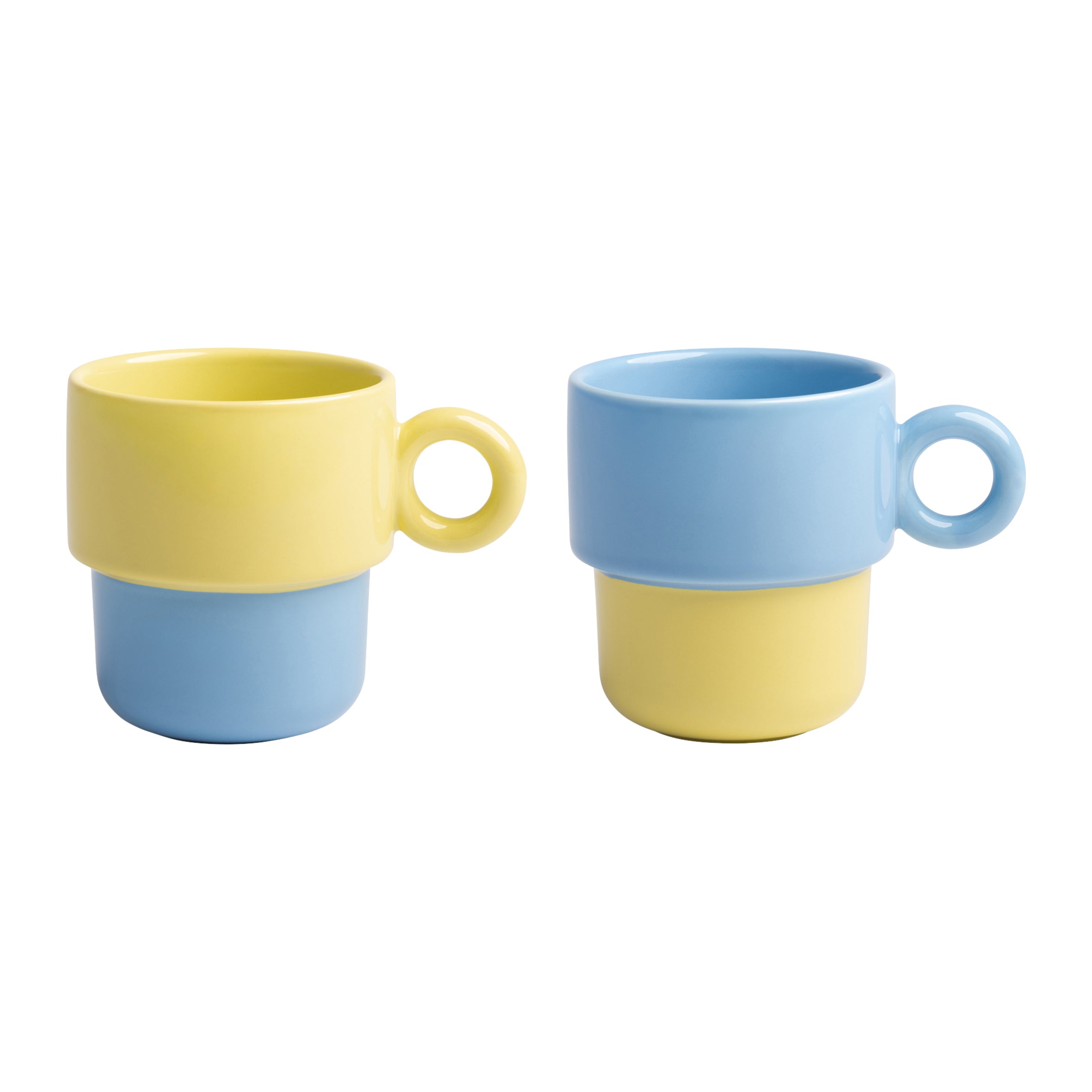 &k amsterdam Chiquito Mok Large - Set van 2 - Blauw