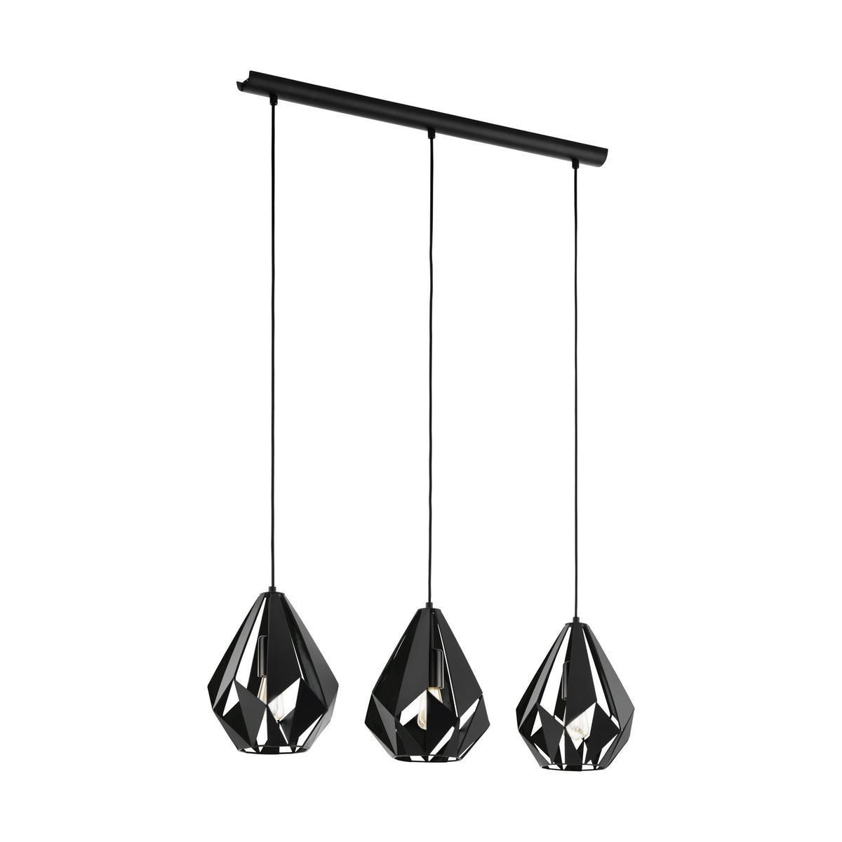 EGLO hanglamp Carlton 5 - e27 - 80,5 cm - zwart