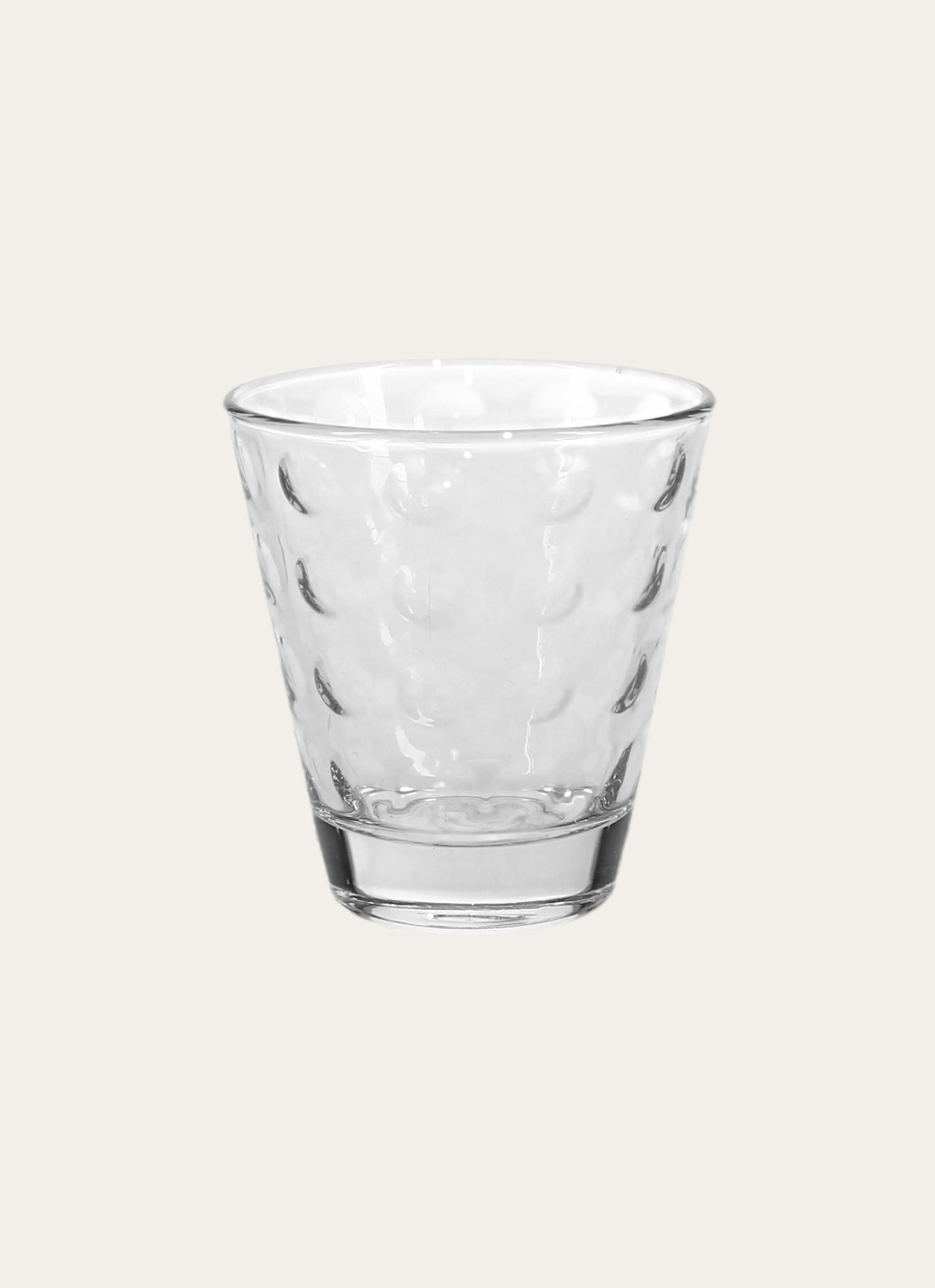 GOBELET EN VERRE AVEC RELIEF à POIS TRANSPARENT